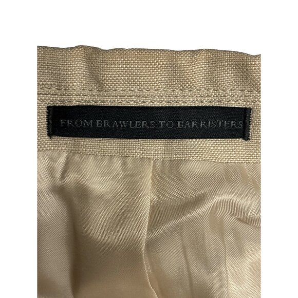 Joe Black Mens Linen Blazer Beige White Fit Two Button Jacket - Picture 5 of 13